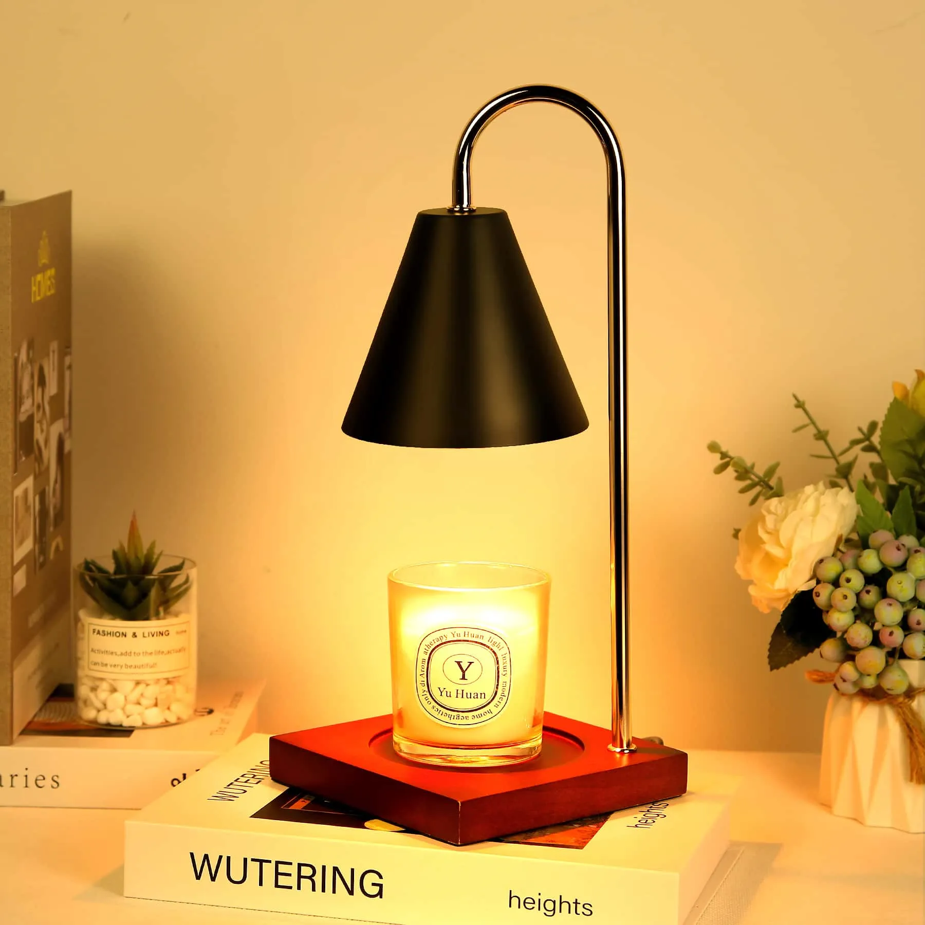 CANMEIJIA Modern  Metal Glass Dimmable Electric Candle Warmer Melter Lamps