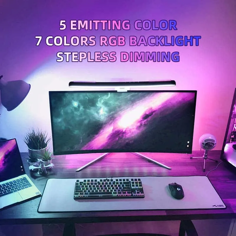 CANMEIJIA Computer Monitor Light Bar No Screen Glare LED E-Reading Lamp with Clip Light