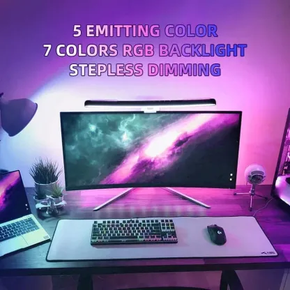 CANMEIJIA Computer Monitor Light Bar No Screen Glare LED E-Reading Lamp with Clip Light