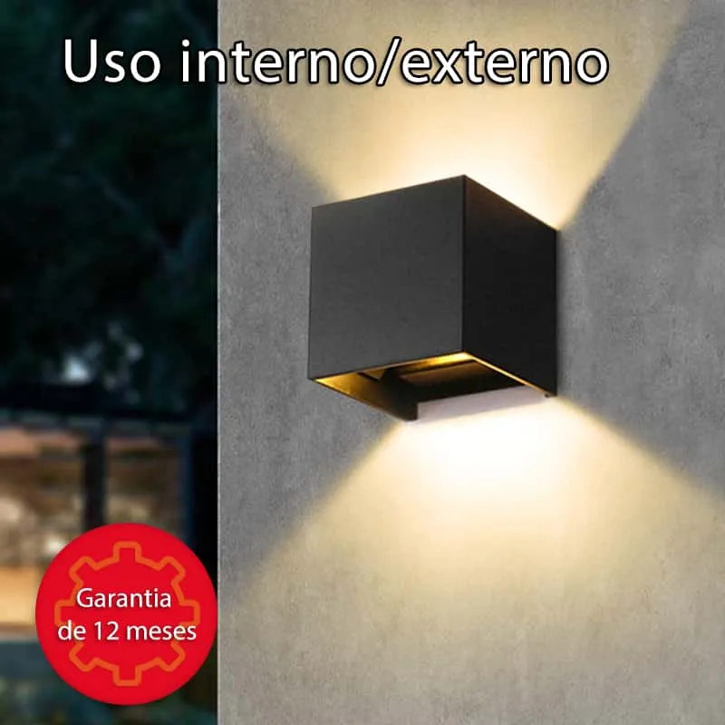 CANMEIJIA Lampara Aplique de Pared LED Aluminio Impermeable IP65 Lámparas de Pared Interior Ángulo de Haz Ajustable 