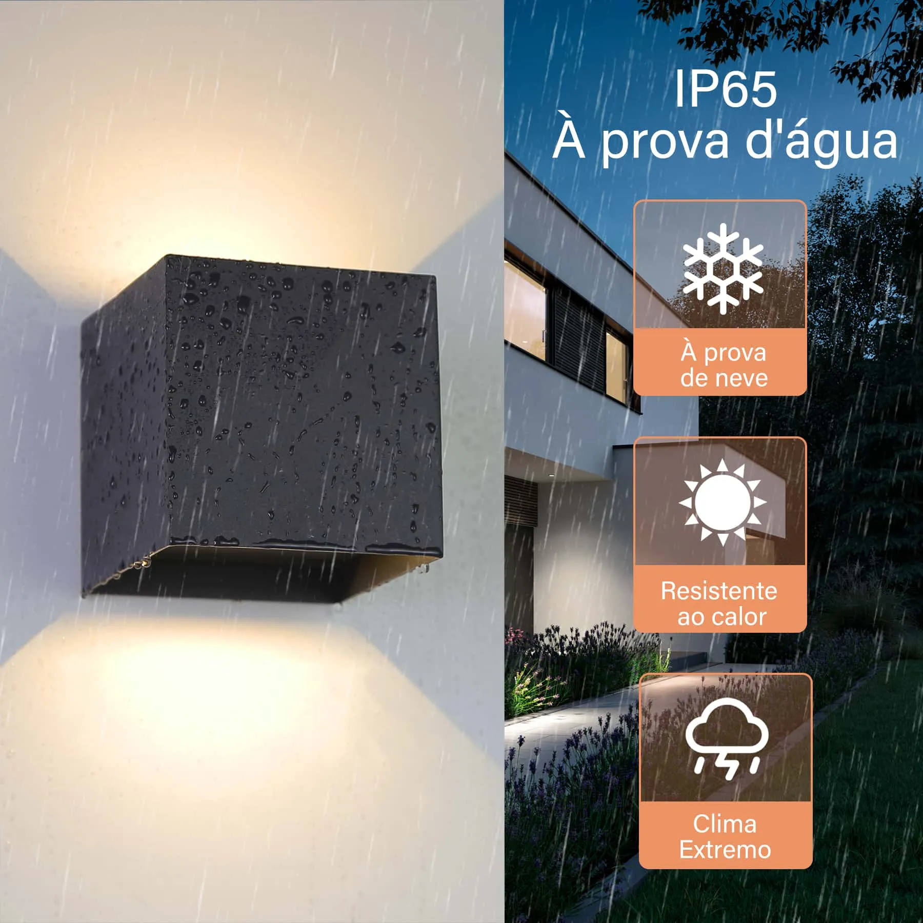 CANMEIJIA Lampara Aplique de Pared LED Aluminio Impermeable IP65 Lámparas de Pared Interior Ángulo de Haz Ajustable 