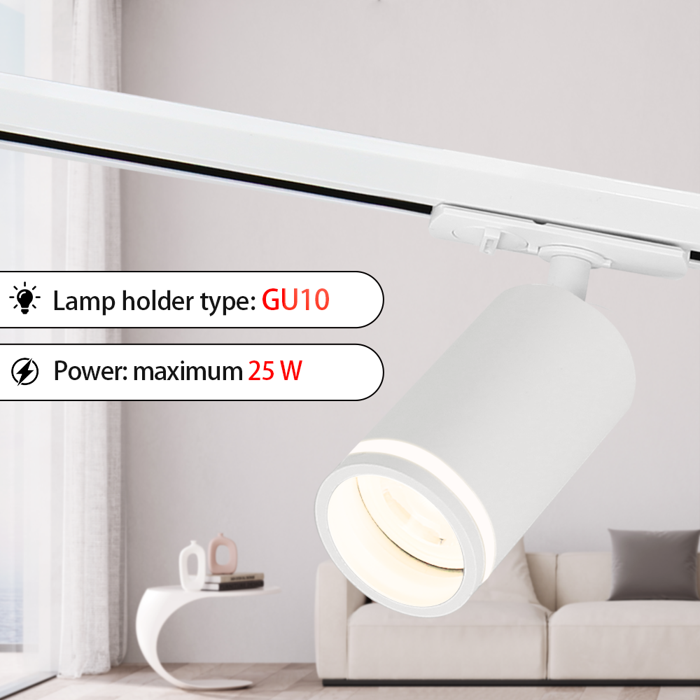 CANMEIJIA LED Gu10 Track Light Adjustable Angle Without Light Source