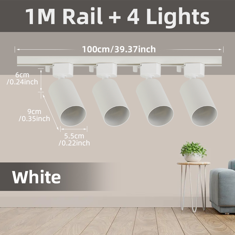 CANMEIJIA GU10 Track Light Model 002, GU10 lamp base,no light source-CANMEILIGHTS