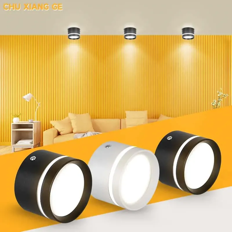 CANMEIJIA Minimalist Ceiling Downlight Cylinder LED Ceiling Light Aluminum Anti-Glare Ceiling Light Fixture 