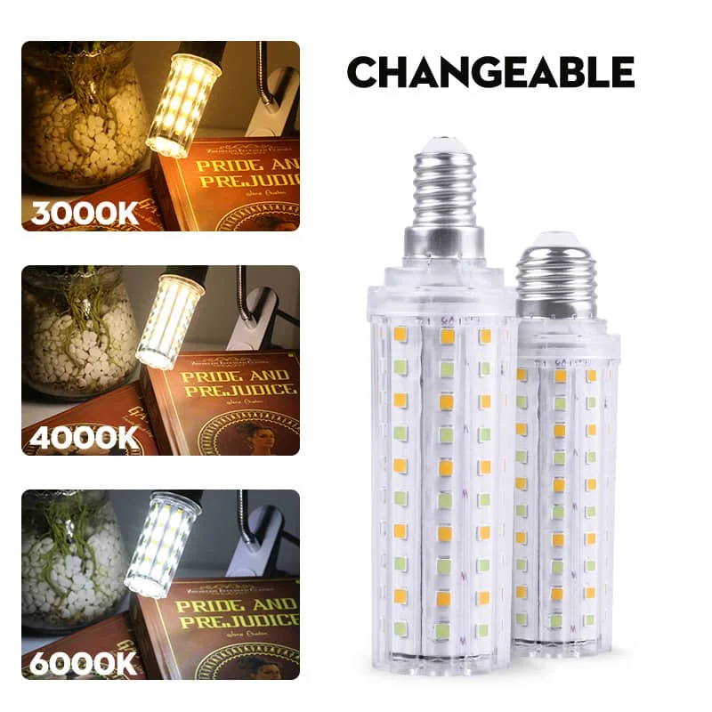 CANMEIJIA LED Bulb 12W Candelabra Bulb E27 Corn Decorative Light Equivalent for Home Lighting