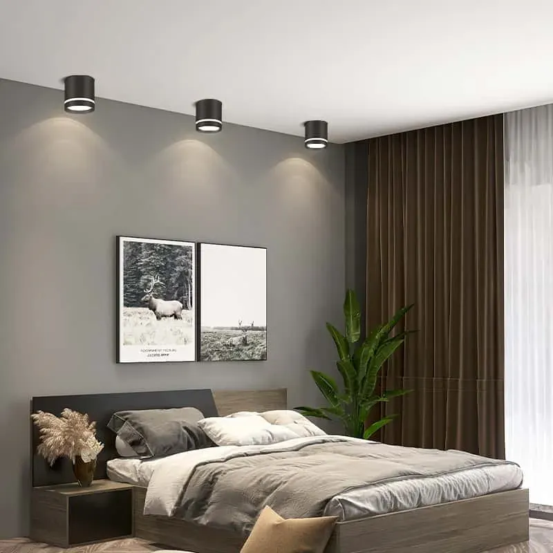 CANMEIJIA Minimalist Ceiling Downlight Cylinder LED Ceiling Light Aluminum Anti-Glare Ceiling Light Fixture 