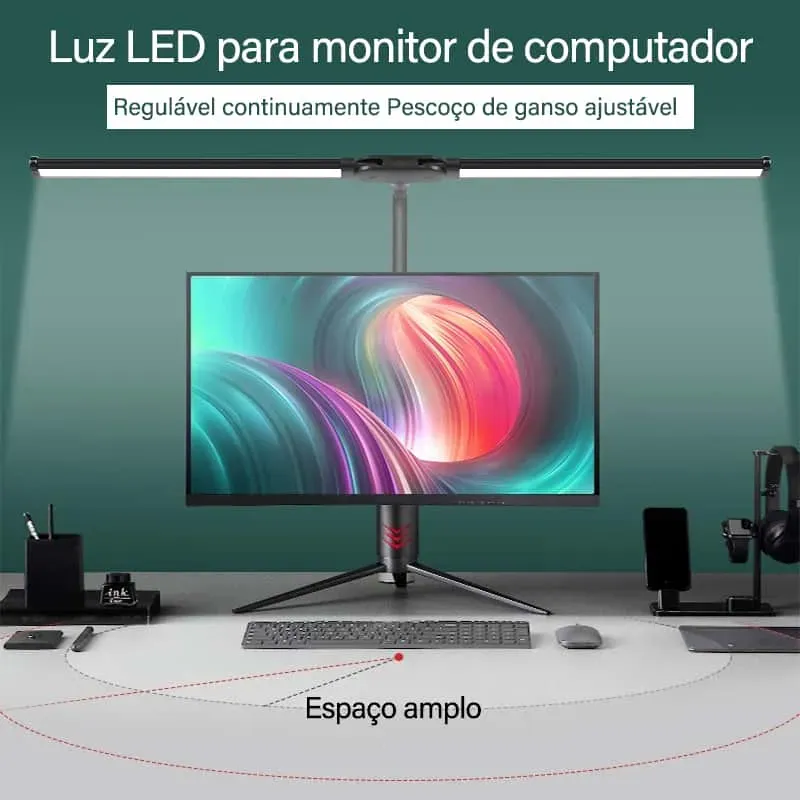 Luminária de Mesa Cabeça Dupla LED 