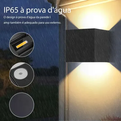 CANMEIJIA Lampara Aplique de Pared LED Aluminio Impermeable IP65 Lámparas de Pared Interior Ángulo de Haz Ajustable 