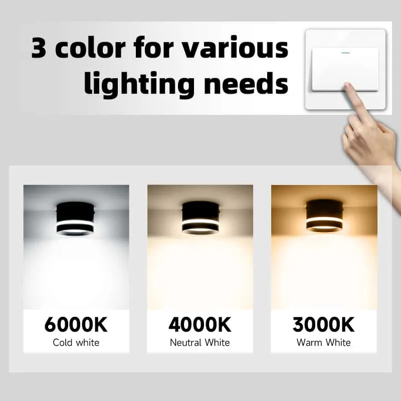 CANMEIJIA Minimalist Ceiling Downlight Cylinder LED Ceiling Light Aluminum Anti-Glare Ceiling Light Fixture 