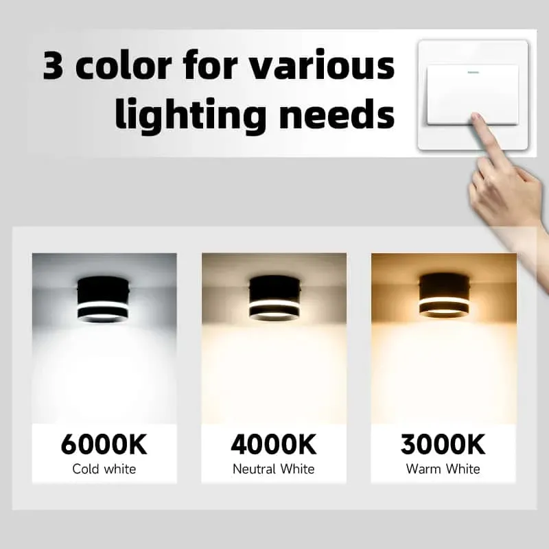 CANMEIJIA Minimalist Ceiling Downlight Cylinder LED Ceiling Light Aluminum Anti-Glare Ceiling Light Fixture 