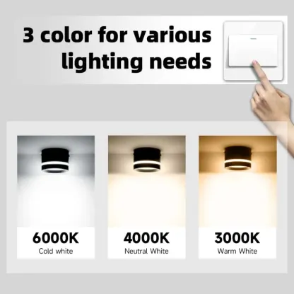 CANMEIJIA Minimalist Ceiling Downlight Cylinder LED Ceiling Light Aluminum Anti-Glare Ceiling Light Fixture 