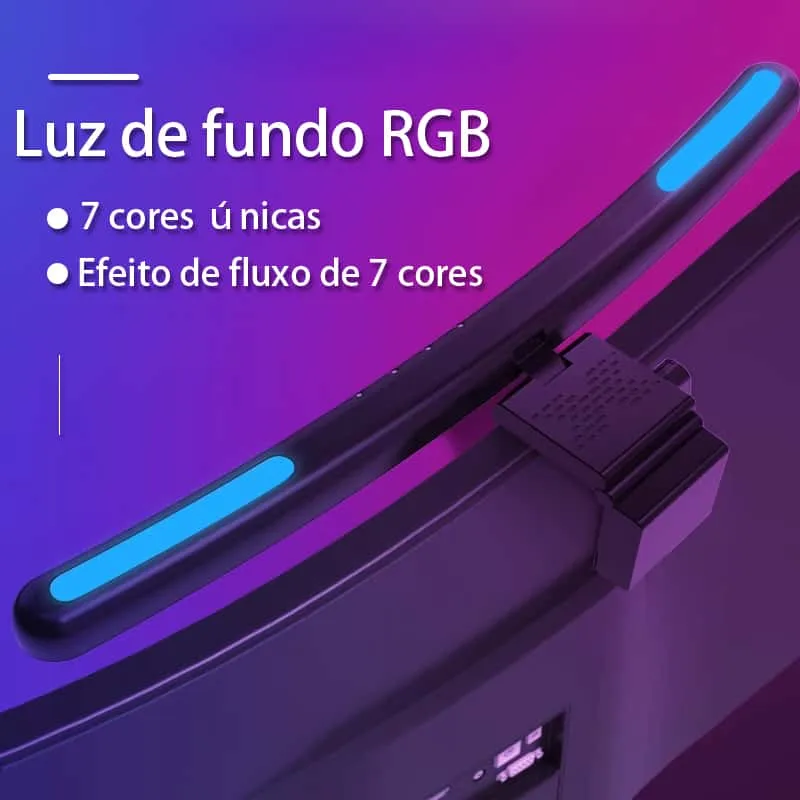 CANMEIJIA RGB Monitor Light Bar,Monitor Light Bar,Touch Control Dimmable Computer Monitor Lamp with 7 Color RGB