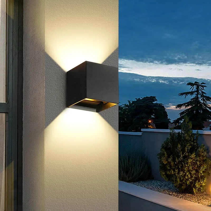 CANMEIJIA  LED Wall Lamp for Outdoor  Outdoor Up Down Wall Light IP65 Waterproof Square