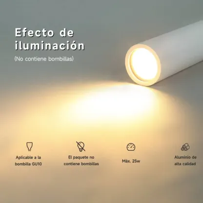 CANMEIJIA  ámpara Colgante GU10 Ajustable Lámpara de araña de comedor cilíndrica 