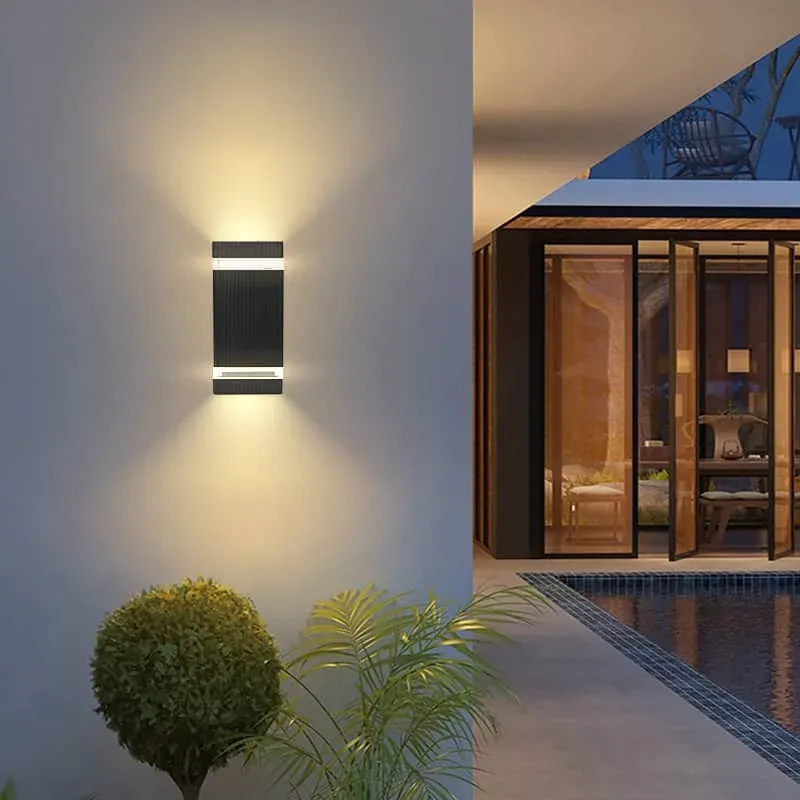 CANMEIJIA Lámpara LED de pared  para exteriores, candelabro de calle impermeable IP65 GU10, accesorios de iluminación para porche 