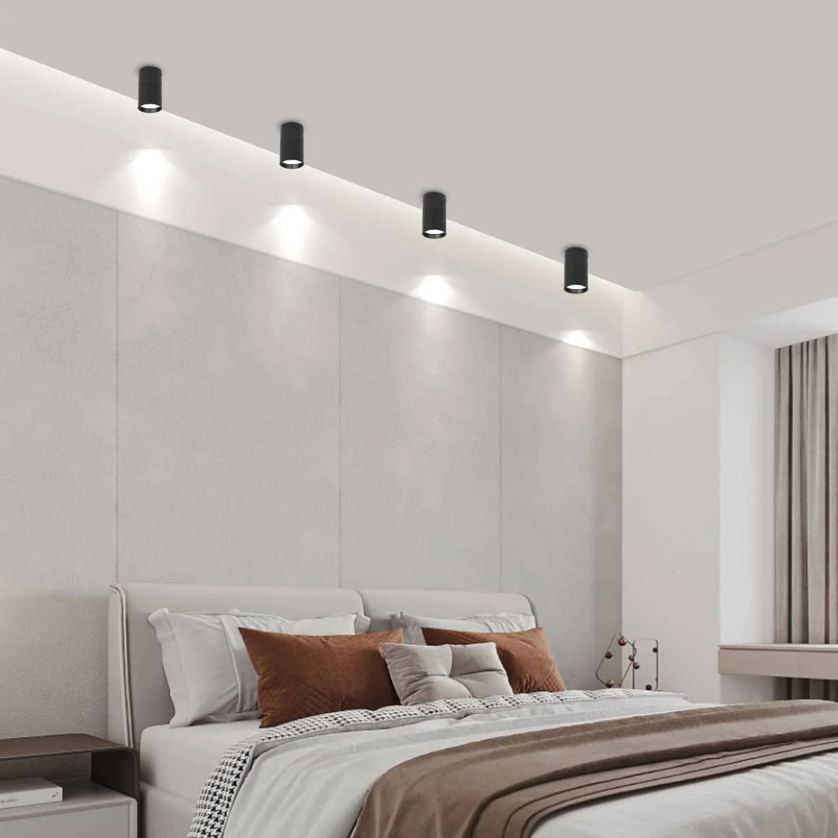 CANMEIJIA LED Ajustables Lámparas de Techo antideslumbrantes para Sala de Estar Foco Plegable de Aluminio