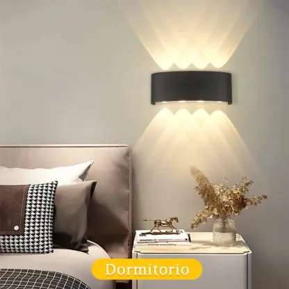CANMEIJIA Lampara Pared Led Impermeable, Luz Pared Interior Para Sala De Estar Y Dormitori, Iluminación Ascendente Y Descendente