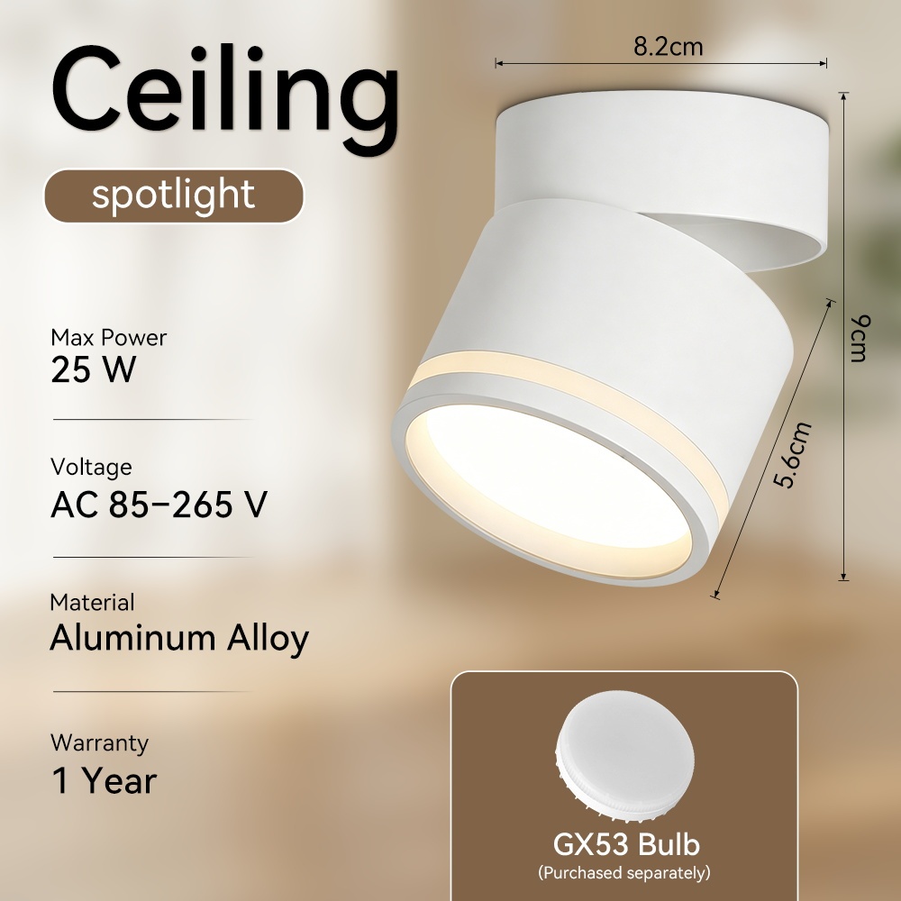 Wholesale IP44 Waterproof GX53 Recessed Downlight Housing | Aluminum Anti-Glare Ceiling Spotlight Frame for Stretched Ceiling & Shallow Void (Black/White, No Bulb)-CANMEILIGHTS