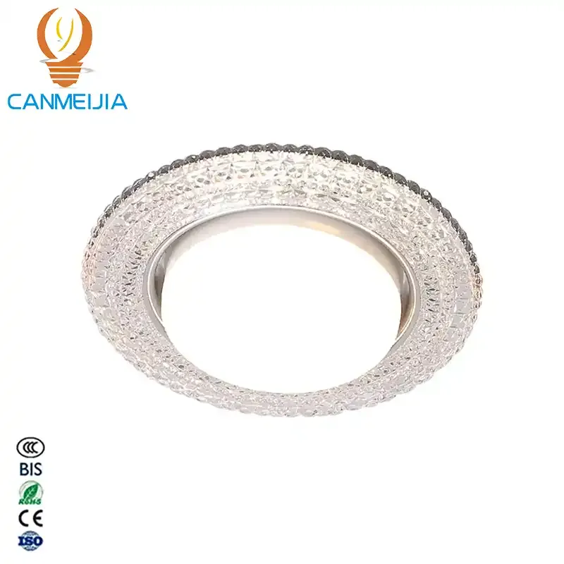 CANMEIJIA Recessed GX53 Downlight with Crystal Cover (Bulb Not Included)