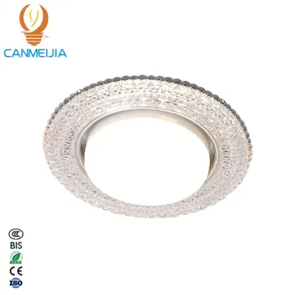 CANMEIJIA Recessed GX53 Downlight with Crystal Cover (Bulb Not Included)