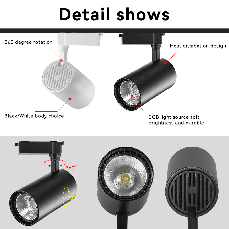 CANMEIJIA  New COB track lights with tri-color dimming and memory function-CANMEILIGHTS