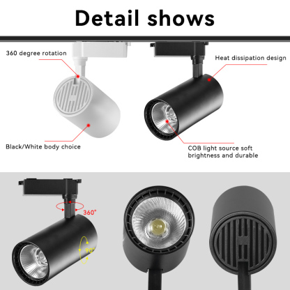 CANMEIJIA  New COB track lights with tri-color dimming and memory function-CANMEILIGHTS