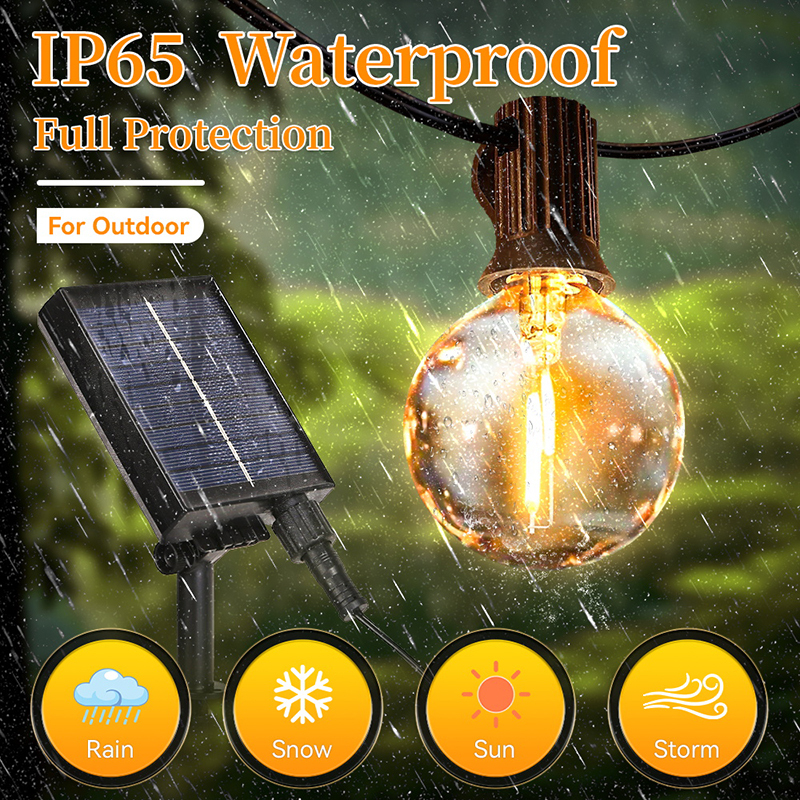 CANMEIJIA  Solar Light String 001, E12 Base G40  Light Bulbs-CANMEILIGHTS