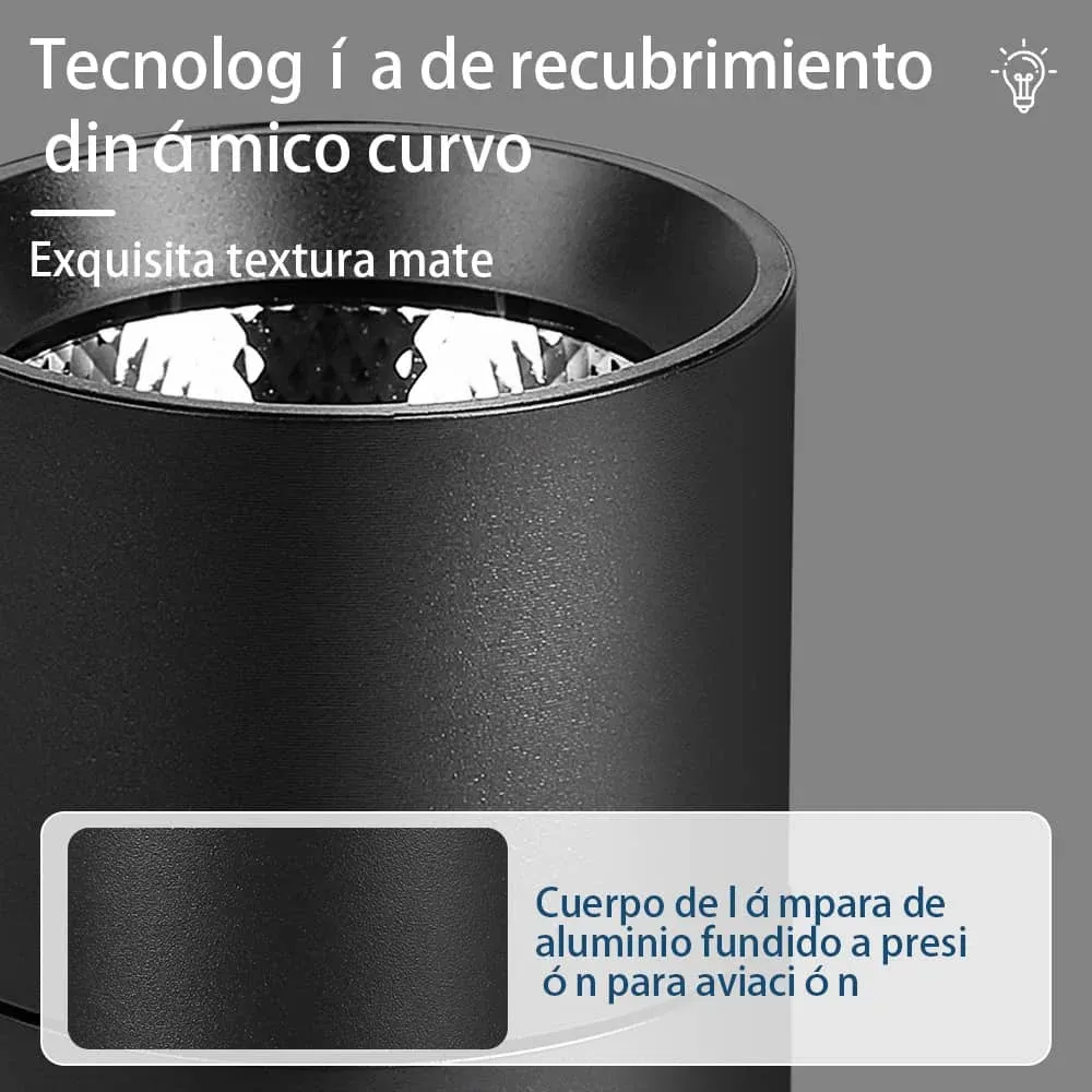 CANMEIJIA LED Ajustables Lámparas de Techo antideslumbrantes para Sala de Estar Foco Plegable de Aluminio