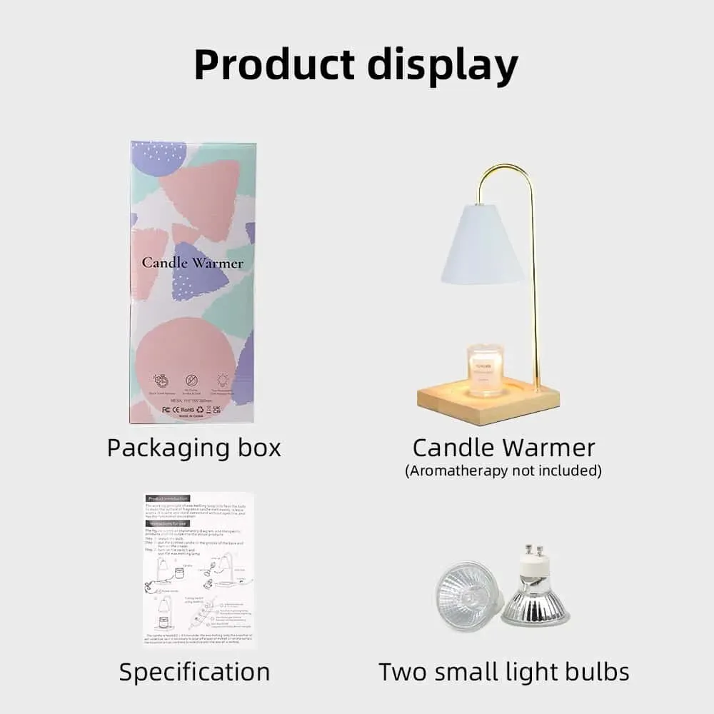 CANMEIJIA Modern Metal Glass Dimmable Electric Candle Warmer Melter Lamps