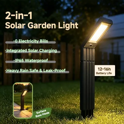 Solar Lawn Light Model 002 – 2-in-1 Ground-Insert/Freestanding Design