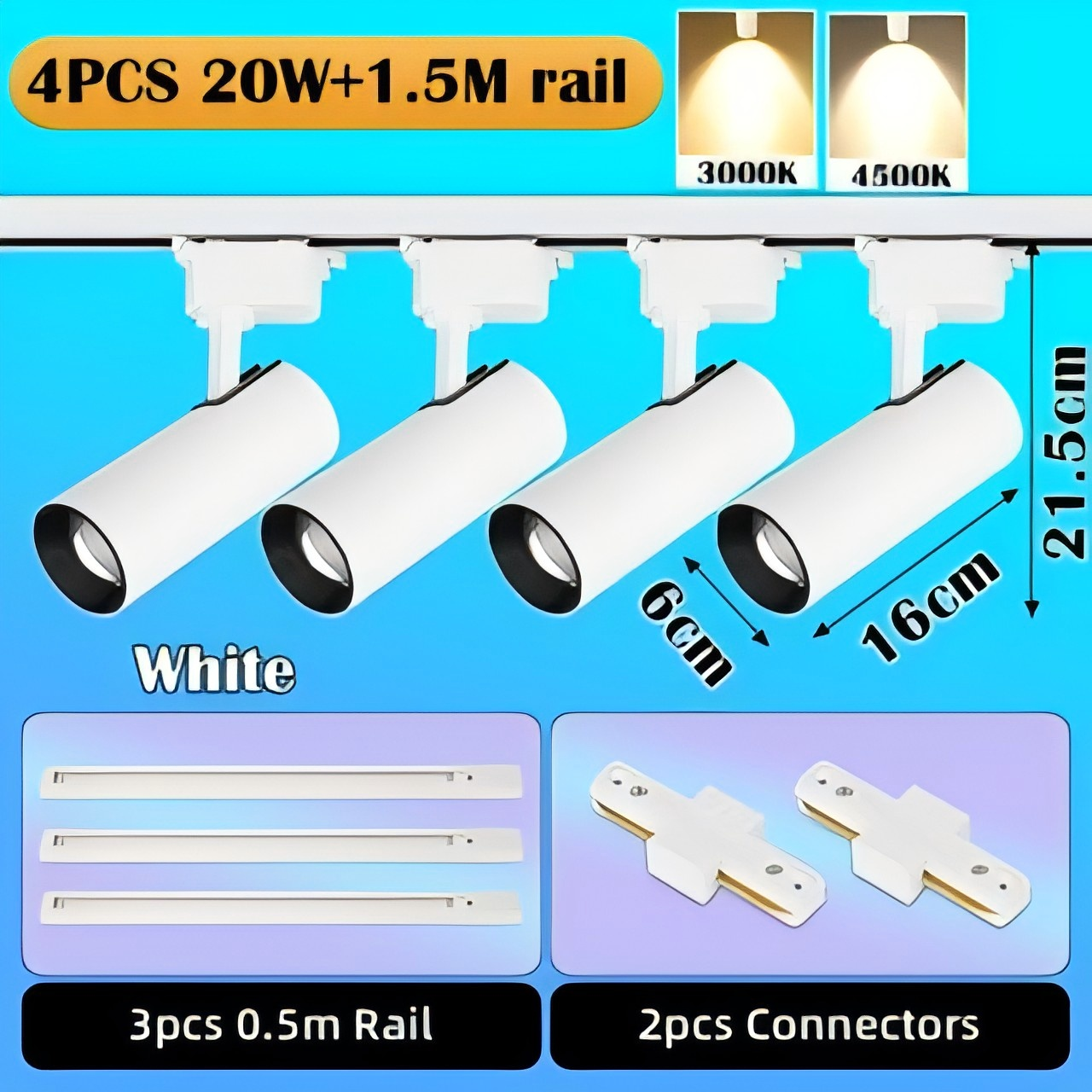 CANMEIJIA LED COB Dimmable Rail Track Lamp Straight spot Lights for Living Dining Room 180-265V