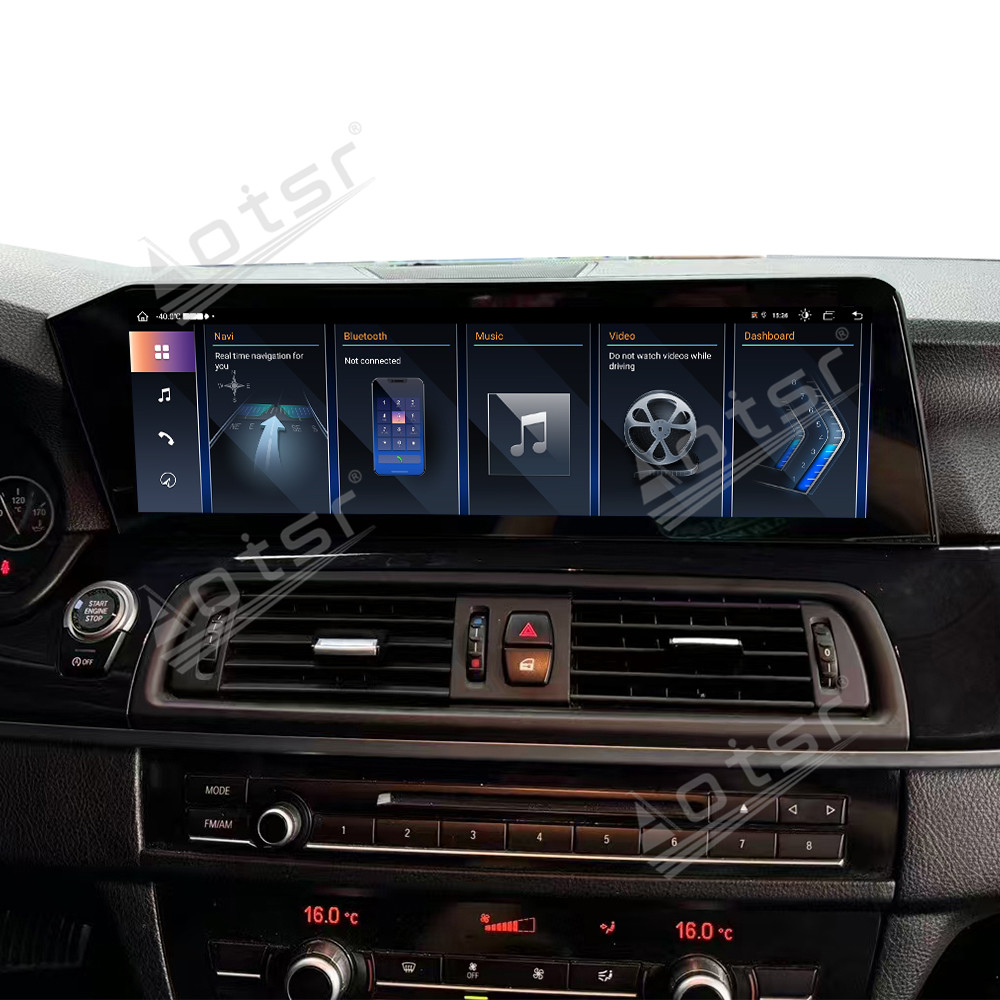 Aotsr 14.5 inch Tesla style screen For BMW 5 Series 2010-2017  Car Radio Multimedia player