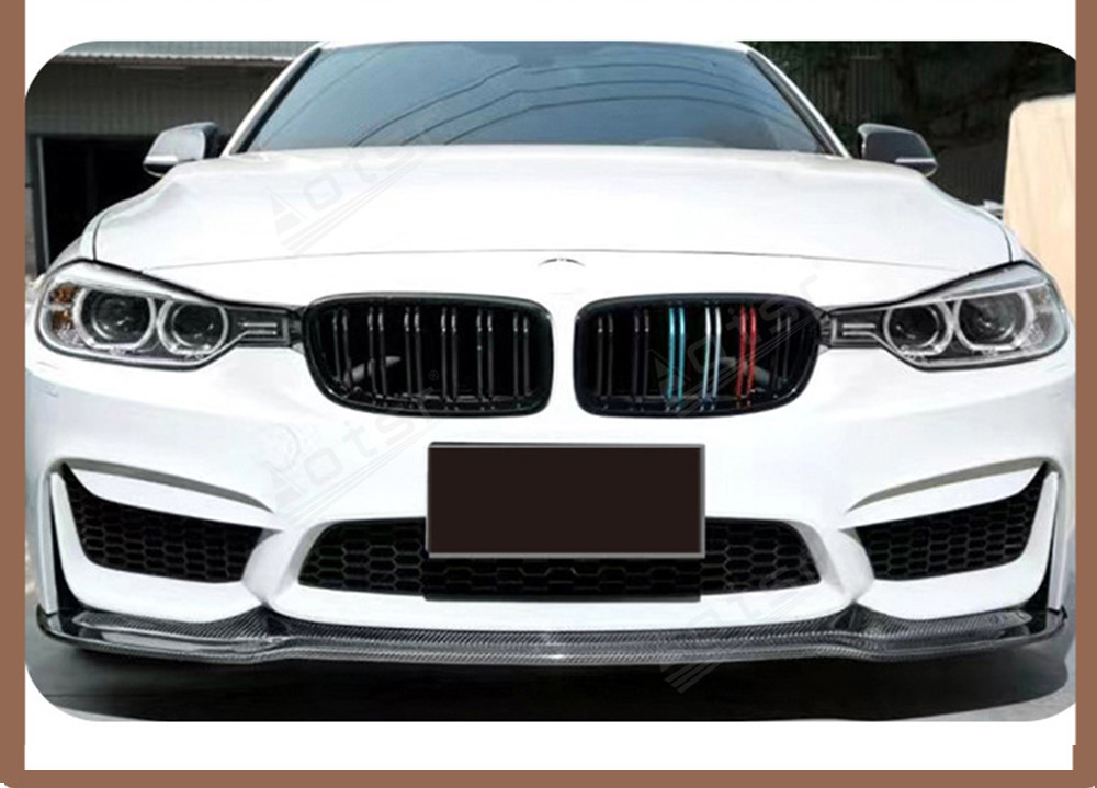 For BMW F82 M4 2013-2016 car Carbon fiber center mesh Front bar air intakes