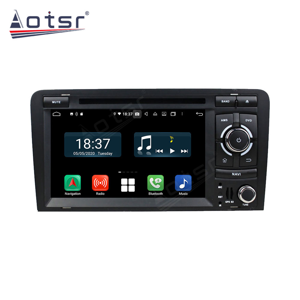 Android 14 For Audi A3 2003-2013 Car Radio Wireless Carplay Auto Player 2din Video AHD Multimedia Stereo DVD Player