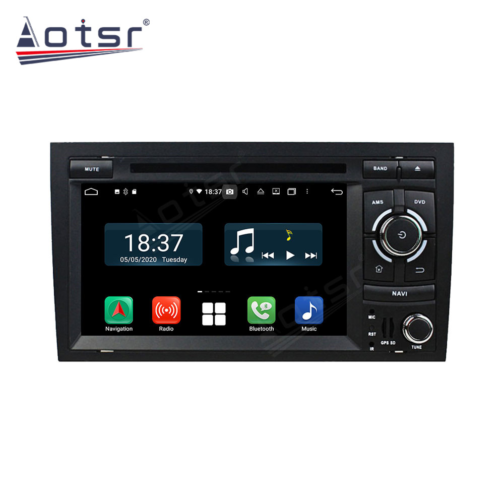 Android 14 For Audi A4 2002-2008 Car Radio Wireless Carplay Auto Player 2din Video AHD Multimedia Stereo DVD Player