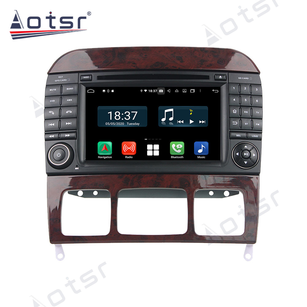 Android 14 For Mercedes Benz S Class Car Radio Wireless Carplay Auto Player 2din Video AHD Multimedia Stereo DVD Player