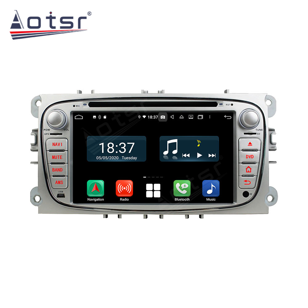Android 14 For Ford Silver Mondeo 2008-2011 Car Radio Wireless Carplay Auto Player 2din Video AHD Multimedia Stereo DVD Player