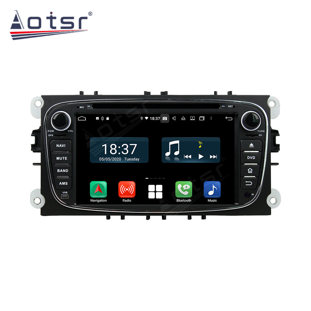 Android 14 For Ford Black Mondeo 2008-2011 Car Radio Wireless Carplay Auto Player 2din Video AHD Multimedia Stereo DVD Player
