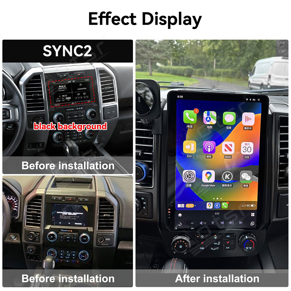 Aotsr 14.4 Inch Tesla style screen For Ford F150 2015-2021 Car Radio Multimedia player Android unit