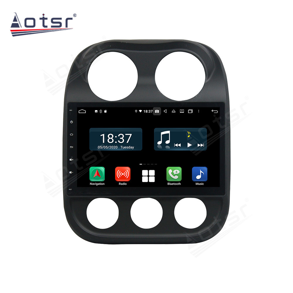 Android 14 For Jeep Compass 2014-2015 Car Radio Wireless Carplay Auto Player 2din Video AHD Multimedia Stereo DVD Player