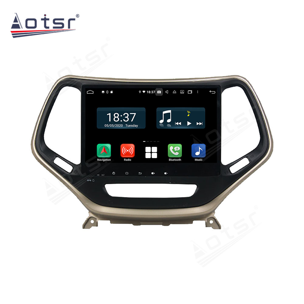 Android 14 For Jeep Cherokee 2016-2017 Car Radio Wireless Carplay Auto Player 2din Video AHD Multimedia Stereo DVD Player