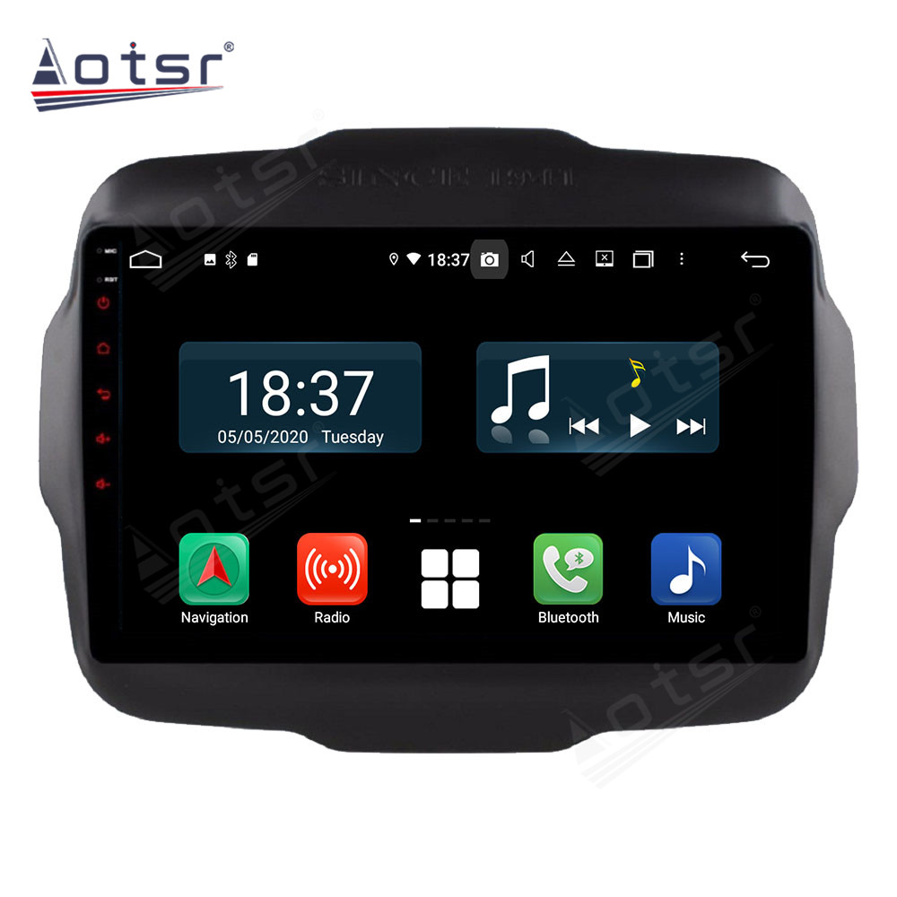 Android 14 For Jeep Renegade 2016 Car Radio Wireless Carplay Auto Player 2din Video AHD Multimedia Stereo DVD Player