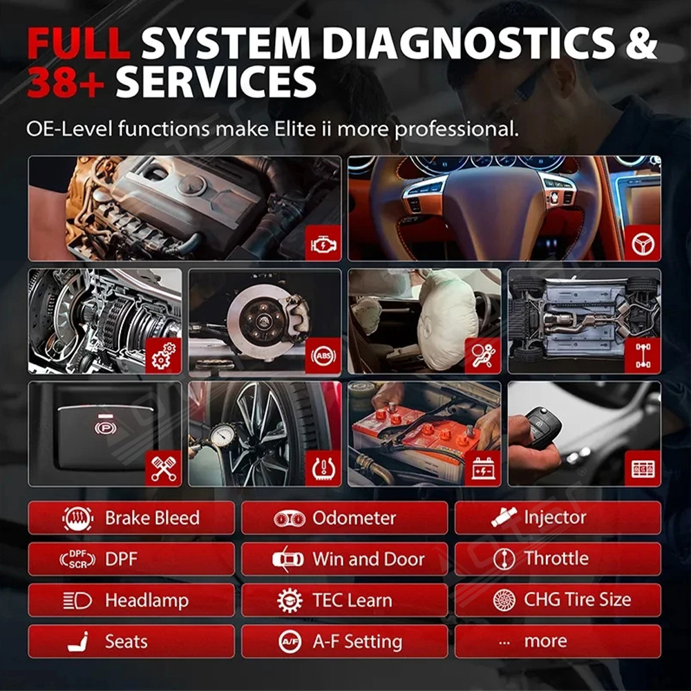 Aotsr for Autel Elite II Pro Scanner 2024 New Diagnostic Tools J2534 Reprogramming Tool ECU Coding Auto Scanner