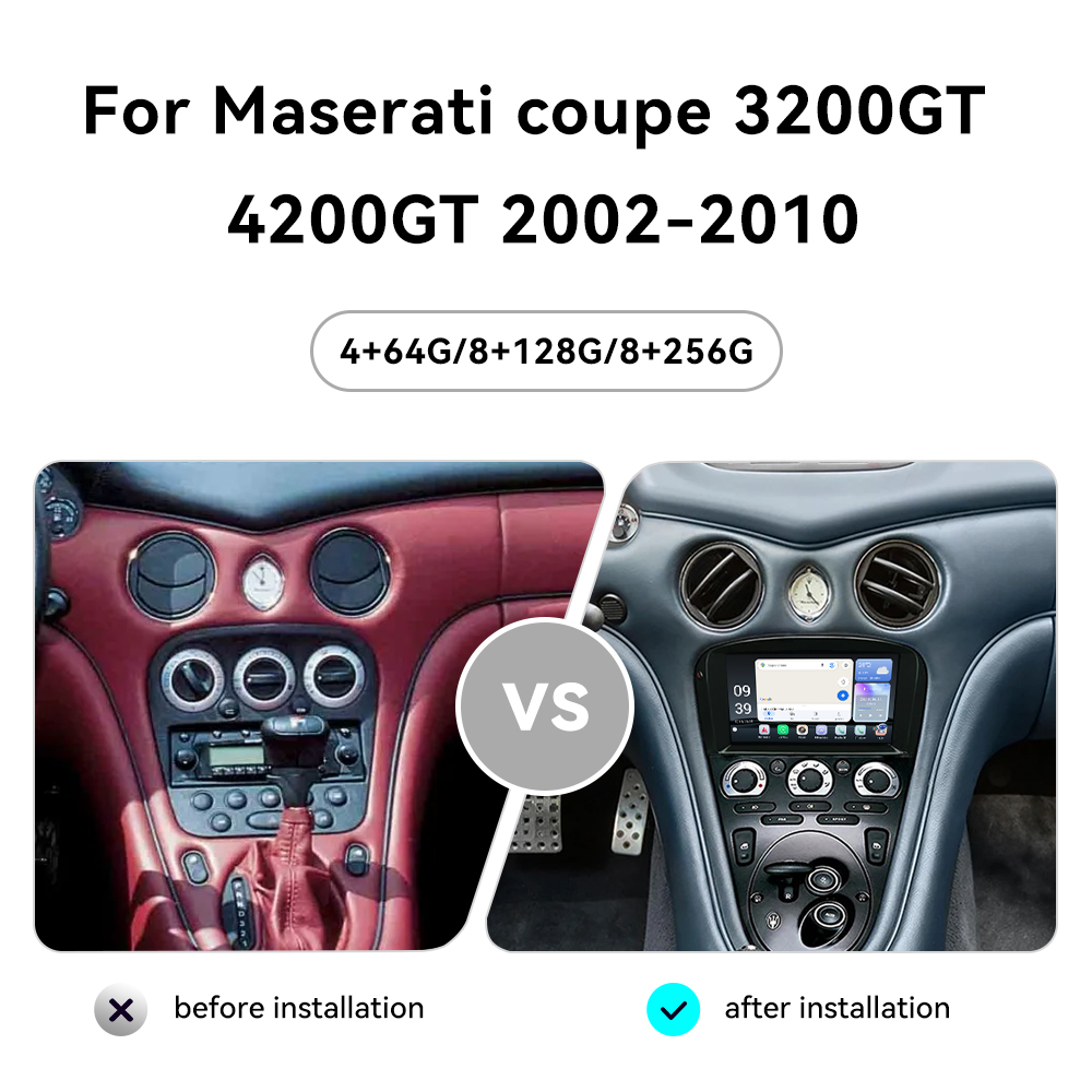 Aotsr 8 inch car radio Android 13 for Maserati Coupe 3200GT 4200GT 2002-2010 Car GPS Navigation Carplay Auto Radio Stereo multimedia Player Head Unit
