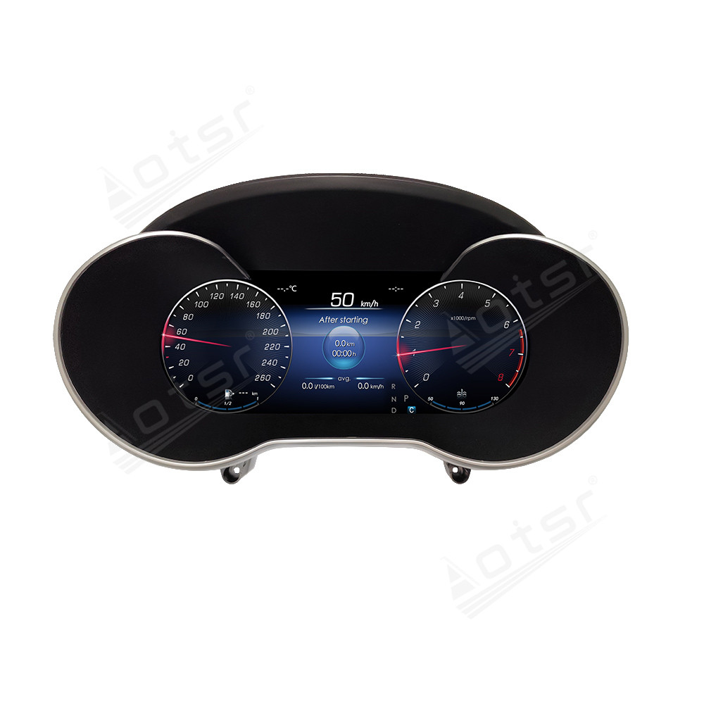 2 Din Dashboard Digital Cluster For Mercedes Benz C Class W205 2015-2018 Meter Screen Auto LCD Speedometer Display Head Unit