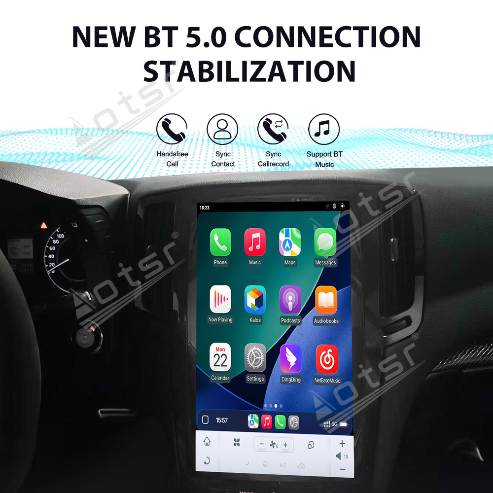 Aotsr 13.8 inch Car Radio Android 14.0 CarPlay for Infiniti G25/G35/G37 2003-2015 Multimedia Player GPS Navigation 4G WiFi DSP Stereo Bluetooth