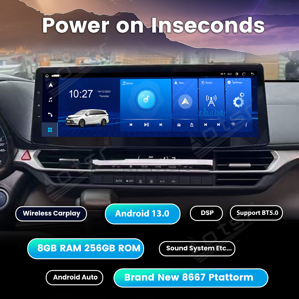 [15.9-inch] radio for Toyota Sienna / Granvia 2021-2024 Car GPS Navigation Multimedia AUTO Stereo Radio Hicar Carplay DSP