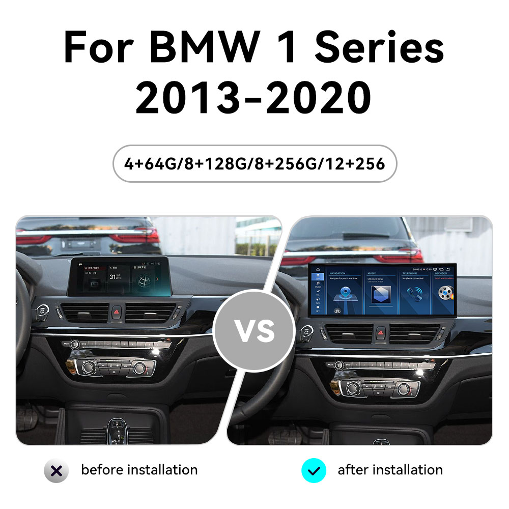 Aotsr 15.8 inch Android 14 Car Radio for BMW 1 Series 2013-2020 Wirless Carplay GPS Navigation Screen Upgrade Multimedia Player Android Auto (NBT Sedan version F52 F20）