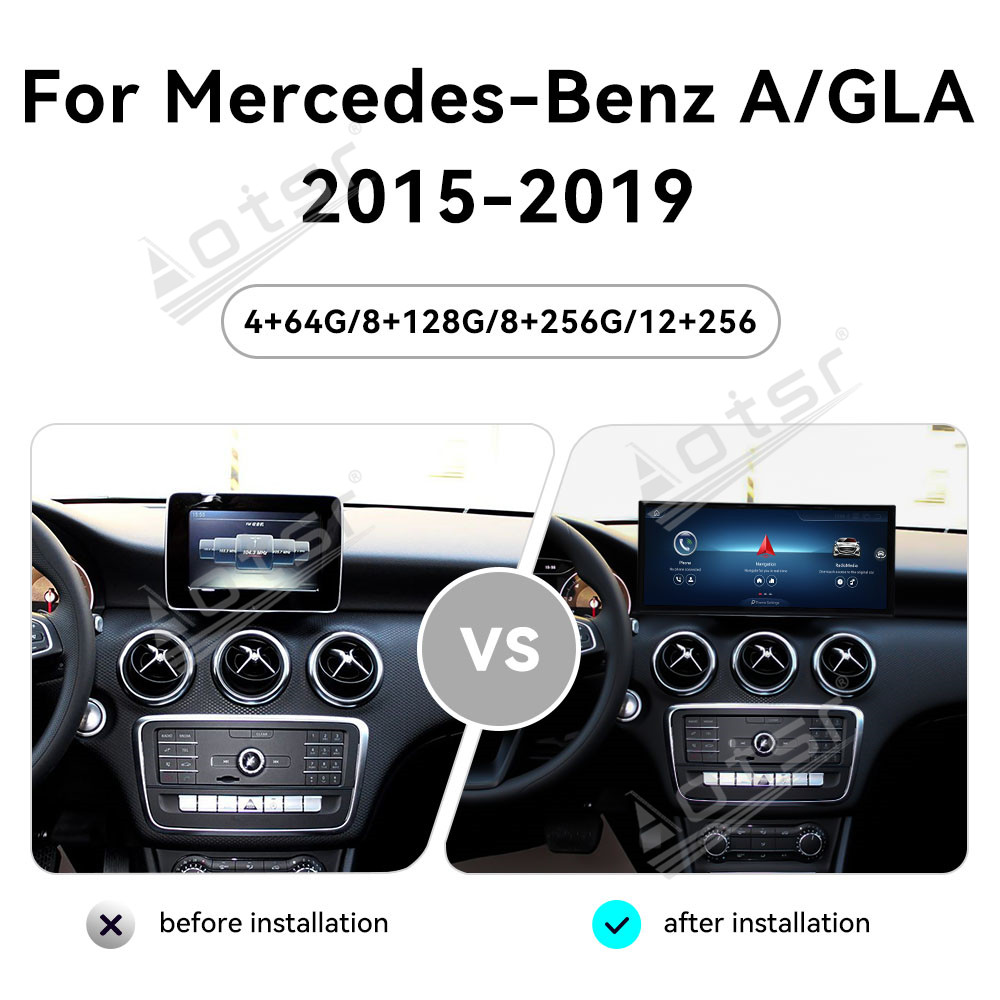 Qualcomm 15.8 inch Car Radio Android 14 For Mercedes Benz A/GLA Class X156 Car Carplay Auto Stereo GPS Navigation IPS Screen BT