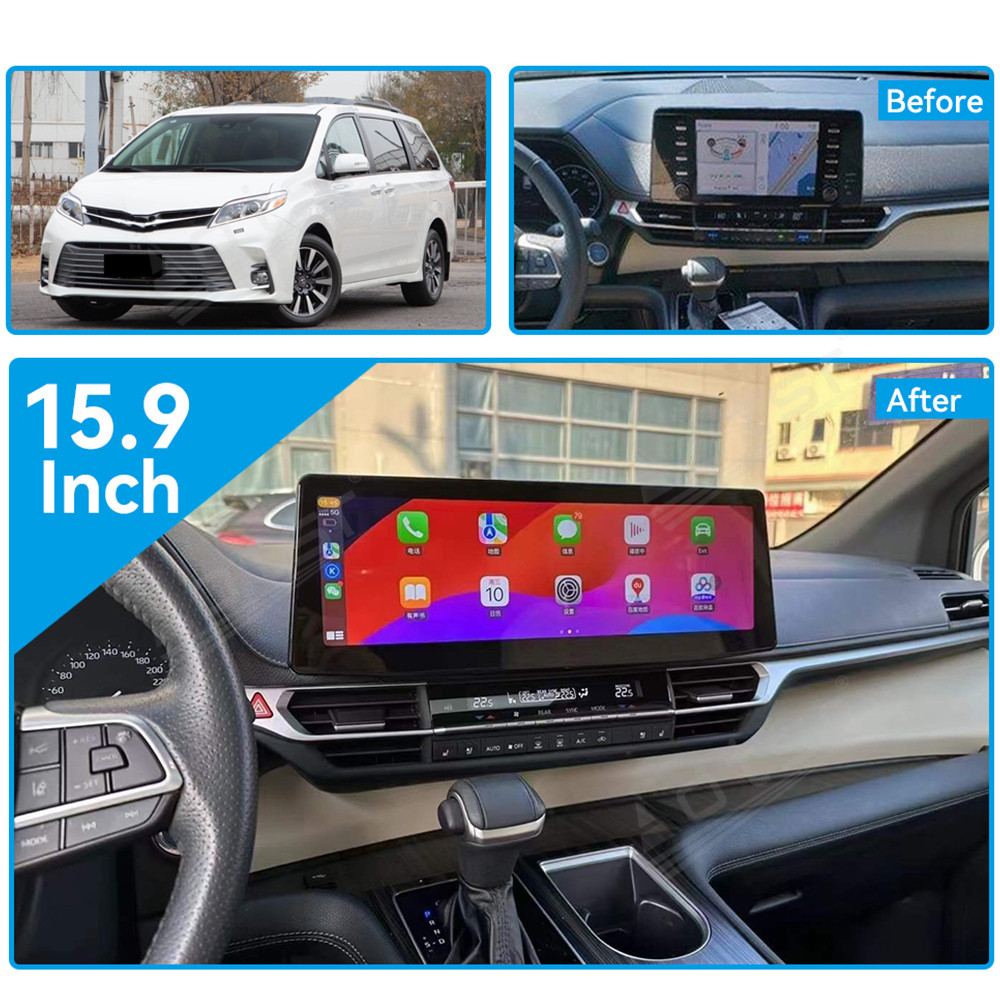 [15.9-inch] radio for Toyota Sienna / Granvia 2021-2024 Car GPS Navigation Multimedia AUTO Stereo Radio Hicar Carplay DSP